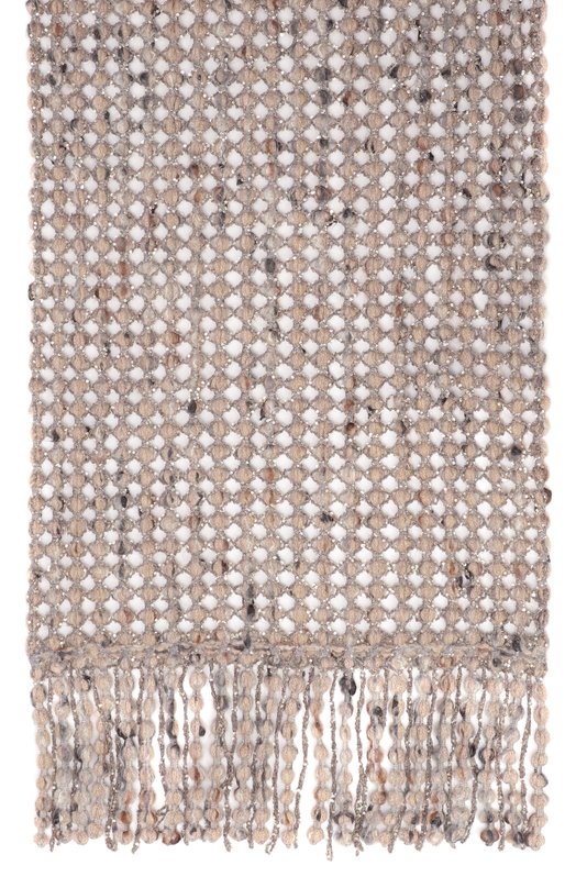 Шарф Balloon Net Embroidery Brunello Cucinelli MGSR24389 Бежевый  MGSR24389 Фото 4