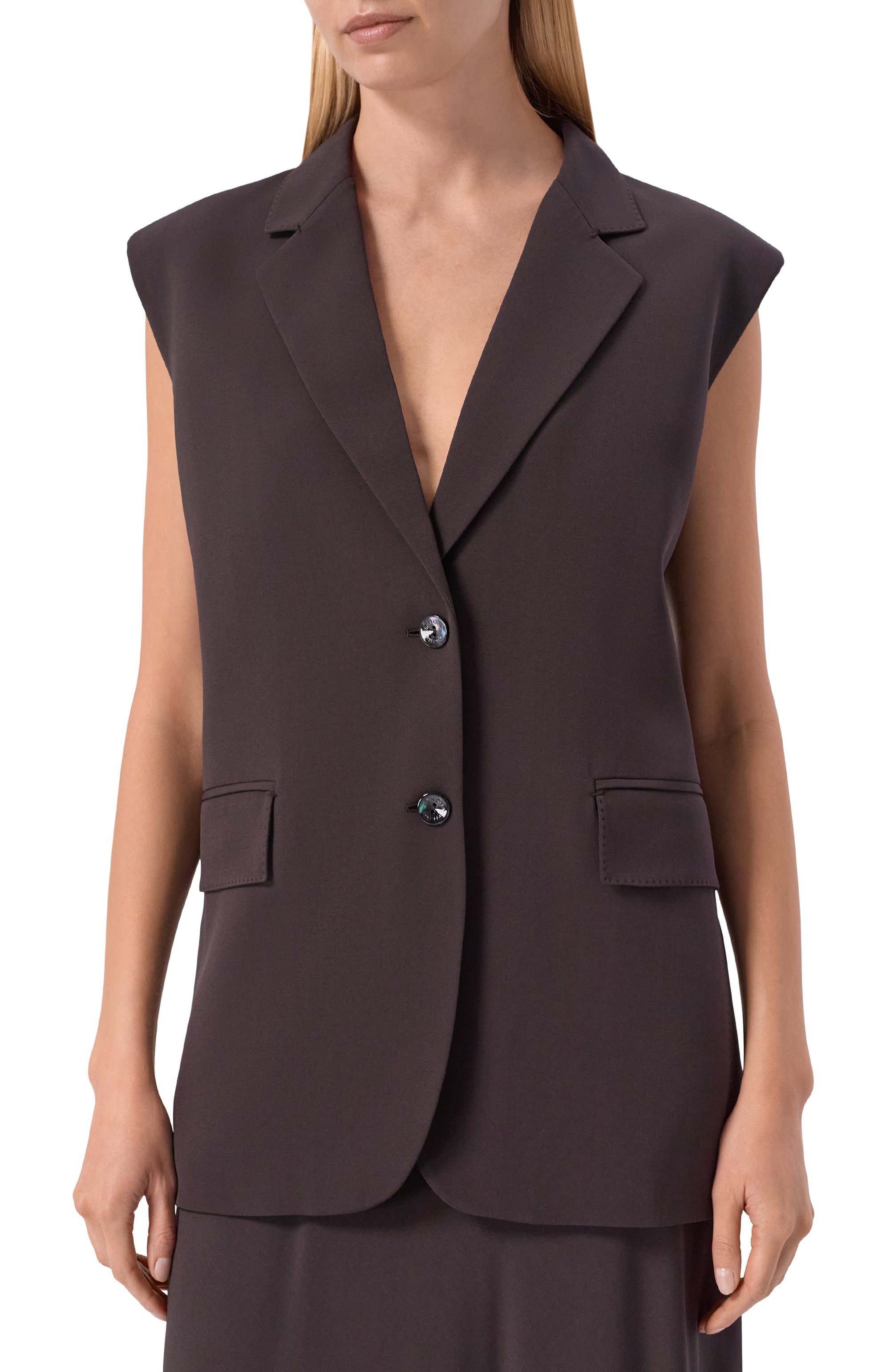 Жилет из вискозы и шелк а AGNONA, арт. TV1103E/U5074E, фото 3