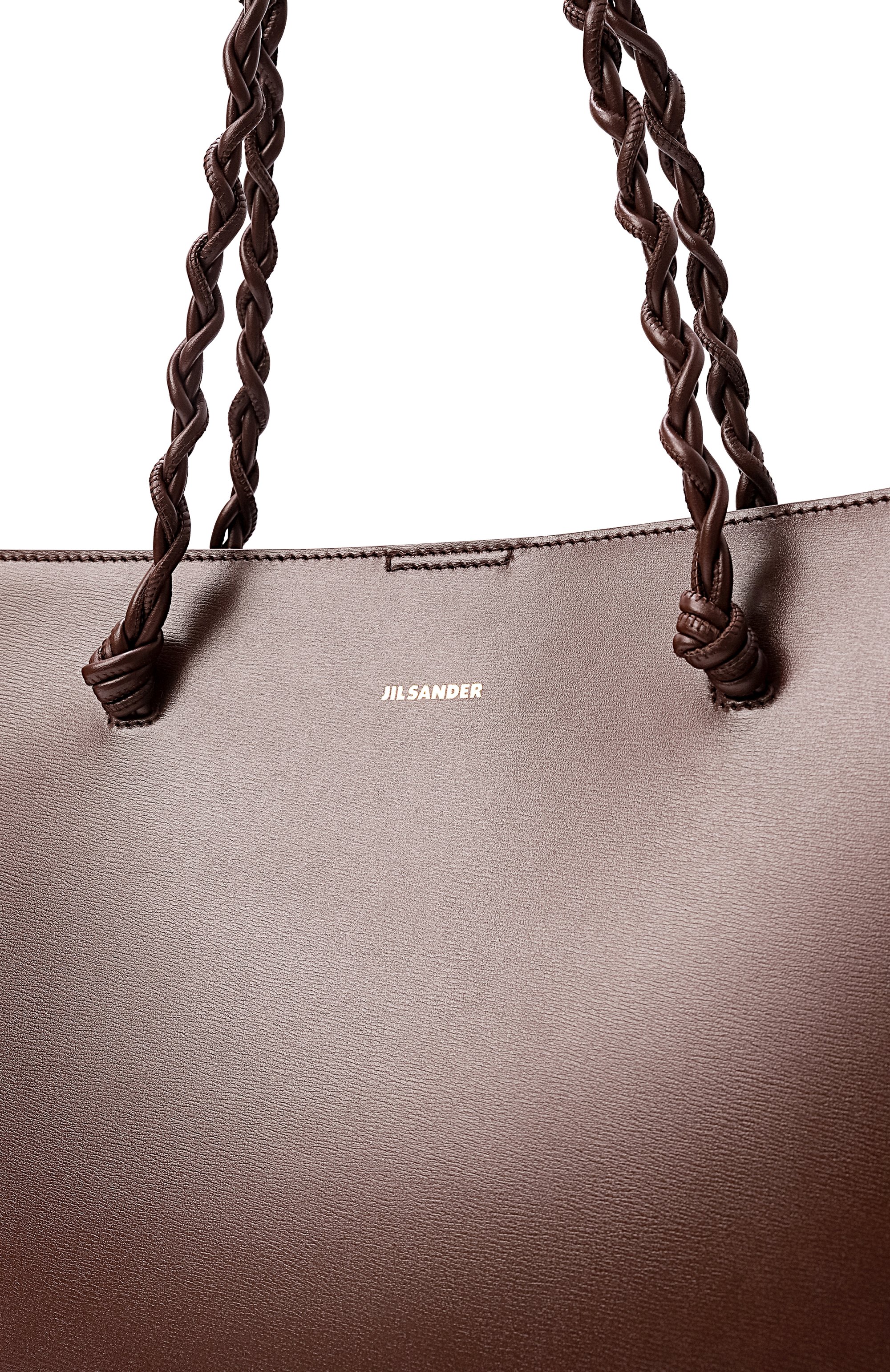 Сумка-тоут tangle JIL SANDER темно-коричневого цвета по цене 216500 руб., арт. J07WC0039/P4841, фото 6 Сумка-тоут tangle JIL SANDER, арт. J07WC0039/P4841, фото 6