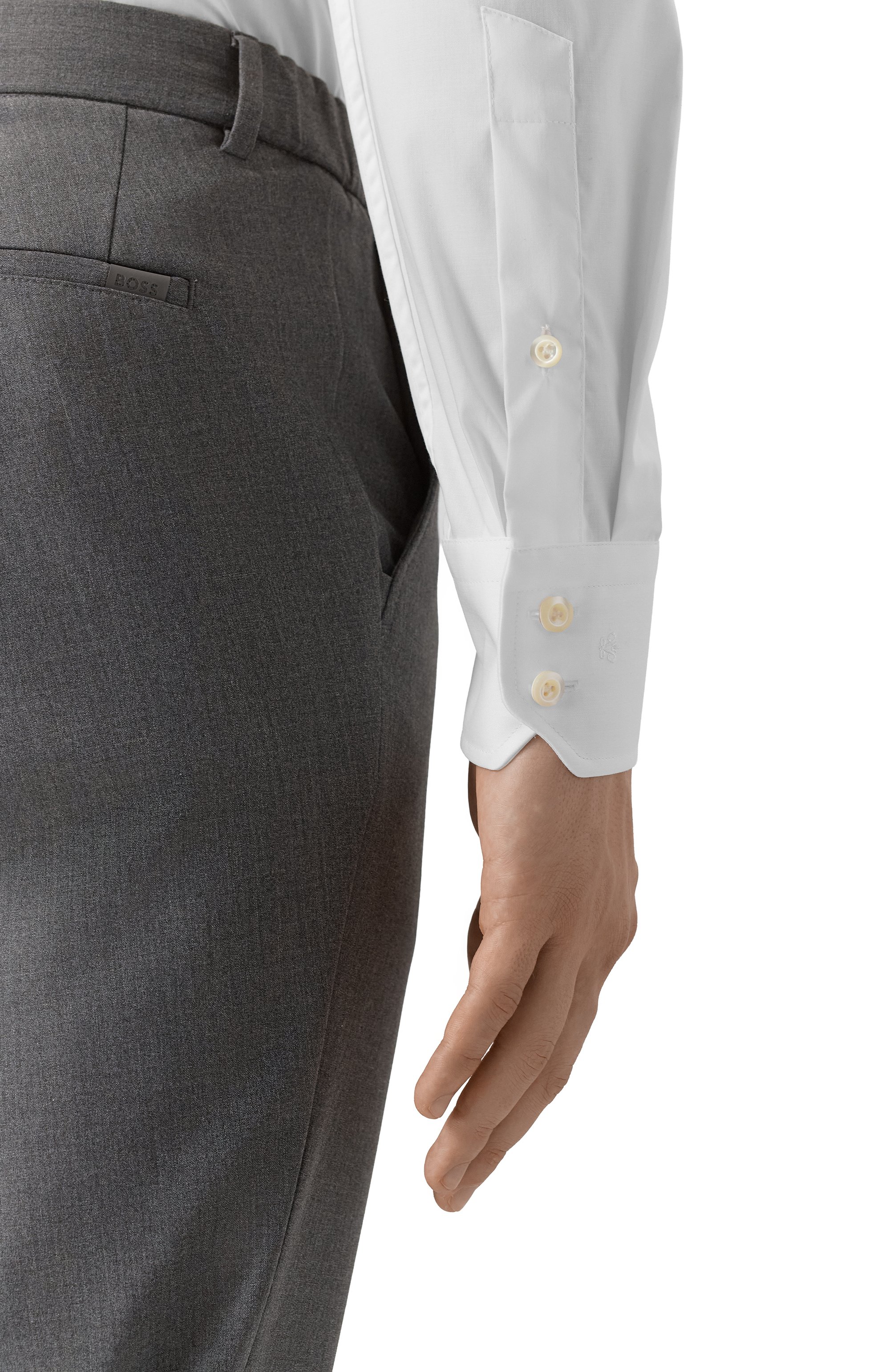 Хлопковая сорочка VAN LAACK белого цвета по цене 28900 руб., арт. VL-RIK0S-LTFN/150444, фото 6 Хлопковая сорочка VAN LAACK, арт. VL-RIK0S-LTFN/150444, фото 6