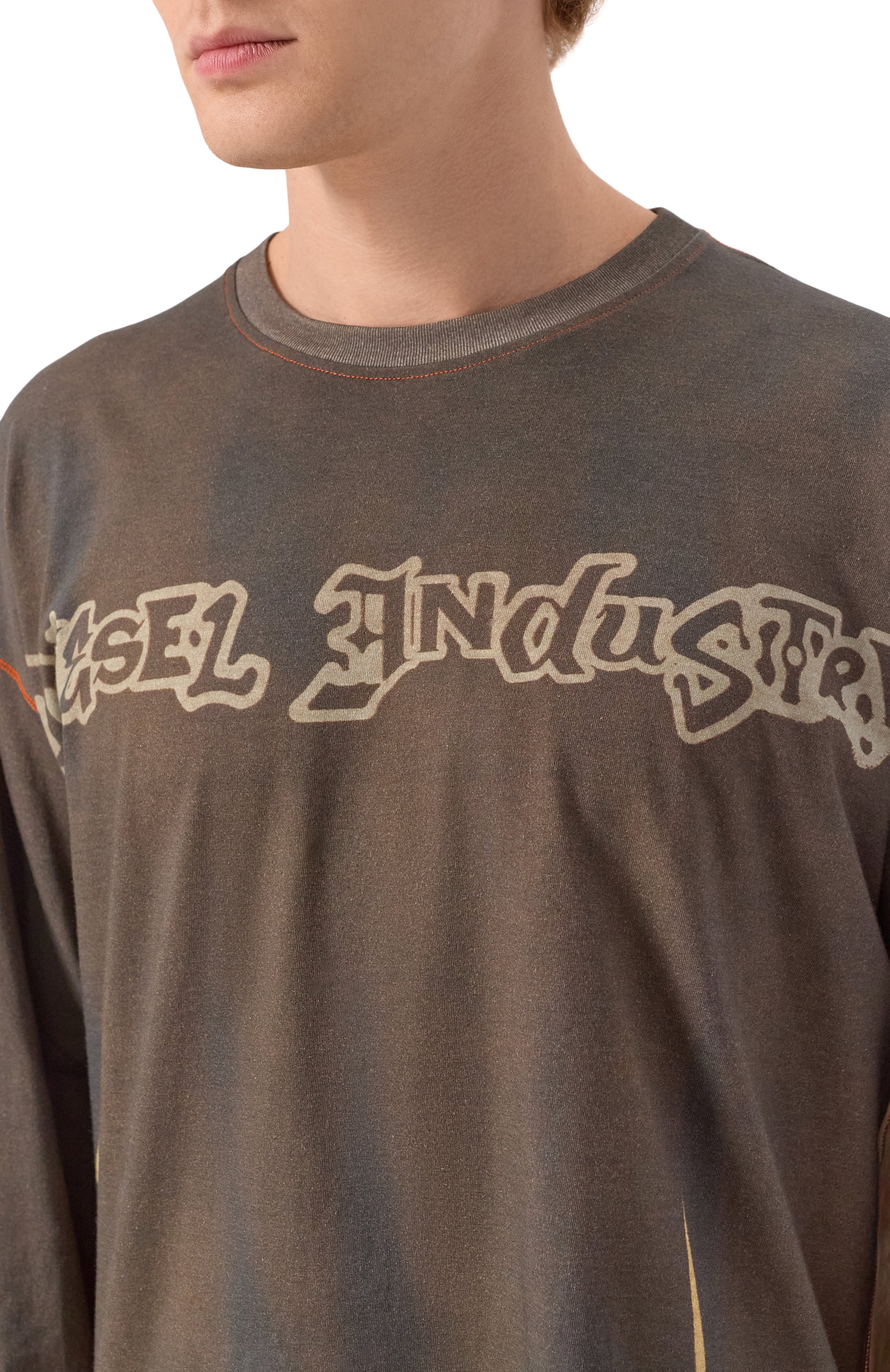 Хлопковый лонгслив DIESEL, арт. A21621/0BKBY, фото 5