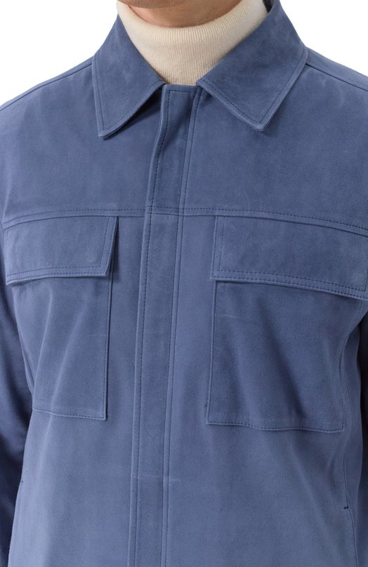Замшевая куртка-рубашка Paul&Shark 25412707 Синий  25412707 Фото 5