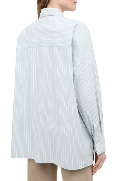 Хлопковая рубашка BRUNELLO CUCINELLI голубого цвета по цене 141500 руб., арт. MP733MF126, фото 4 Хлопковая рубашка BRUNELLO CUCINELLI, арт. MP733MF126, фото 4