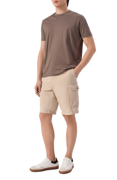 Шорты из хлопка и льна PAUL&SHARK, арт. 26414035, фото 2