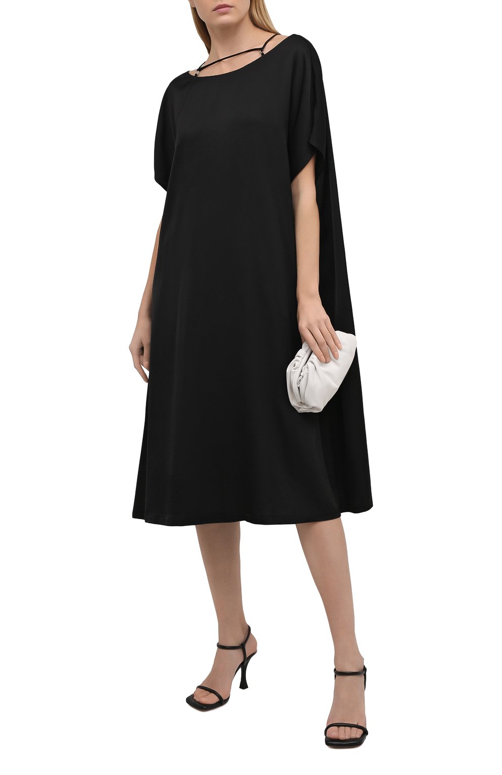 Платье из вискозы DRIES VAN NOTEN черного цвета по цене 68550 руб., арт. 211-11036-2146, фото 2 Платье из вискозы DRIES VAN NOTEN, арт. 211-11036-2146, фото 2