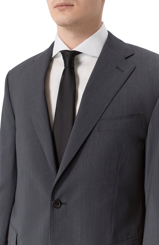 Шелковый галстук Giorgio Armani GM000800/TE20412 Чёрный  GM000800/TE20412 Фото 2