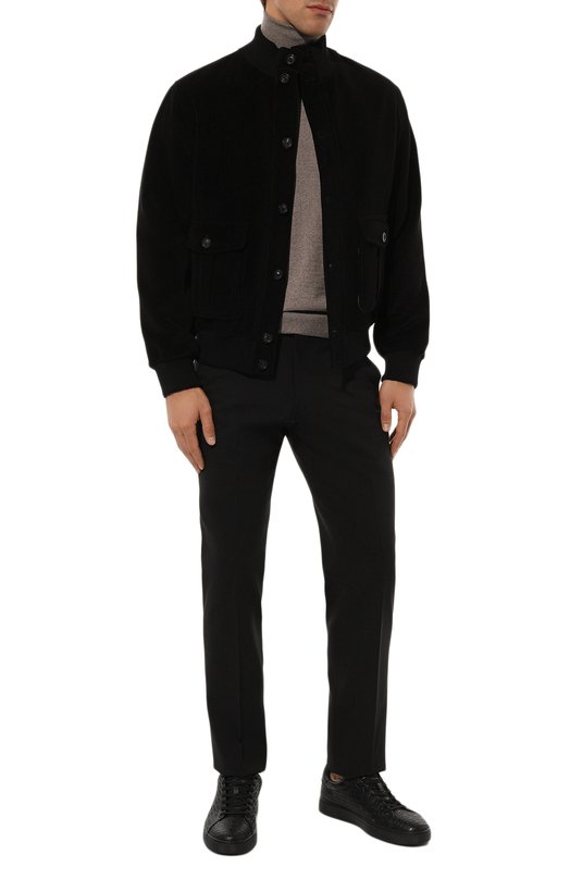 Кожаные кеды Emporio Armani X4X670/XD432 Чёрный  X4X670/XD432 Фото 2