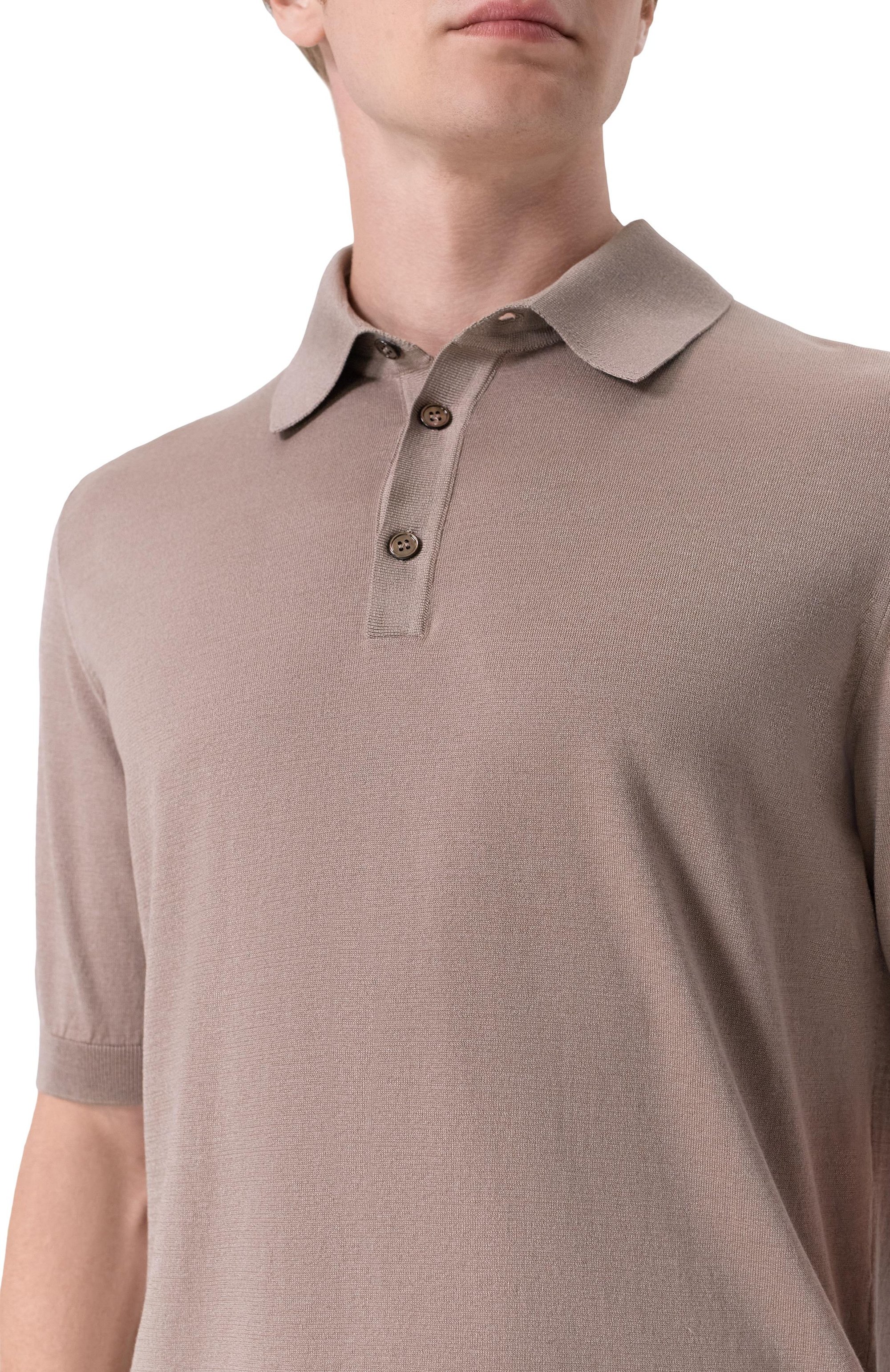 Поло из хлопка и шелка MVST, арт. M26.CSM.K424/50% C0TT0N 50% SILK, фото 5