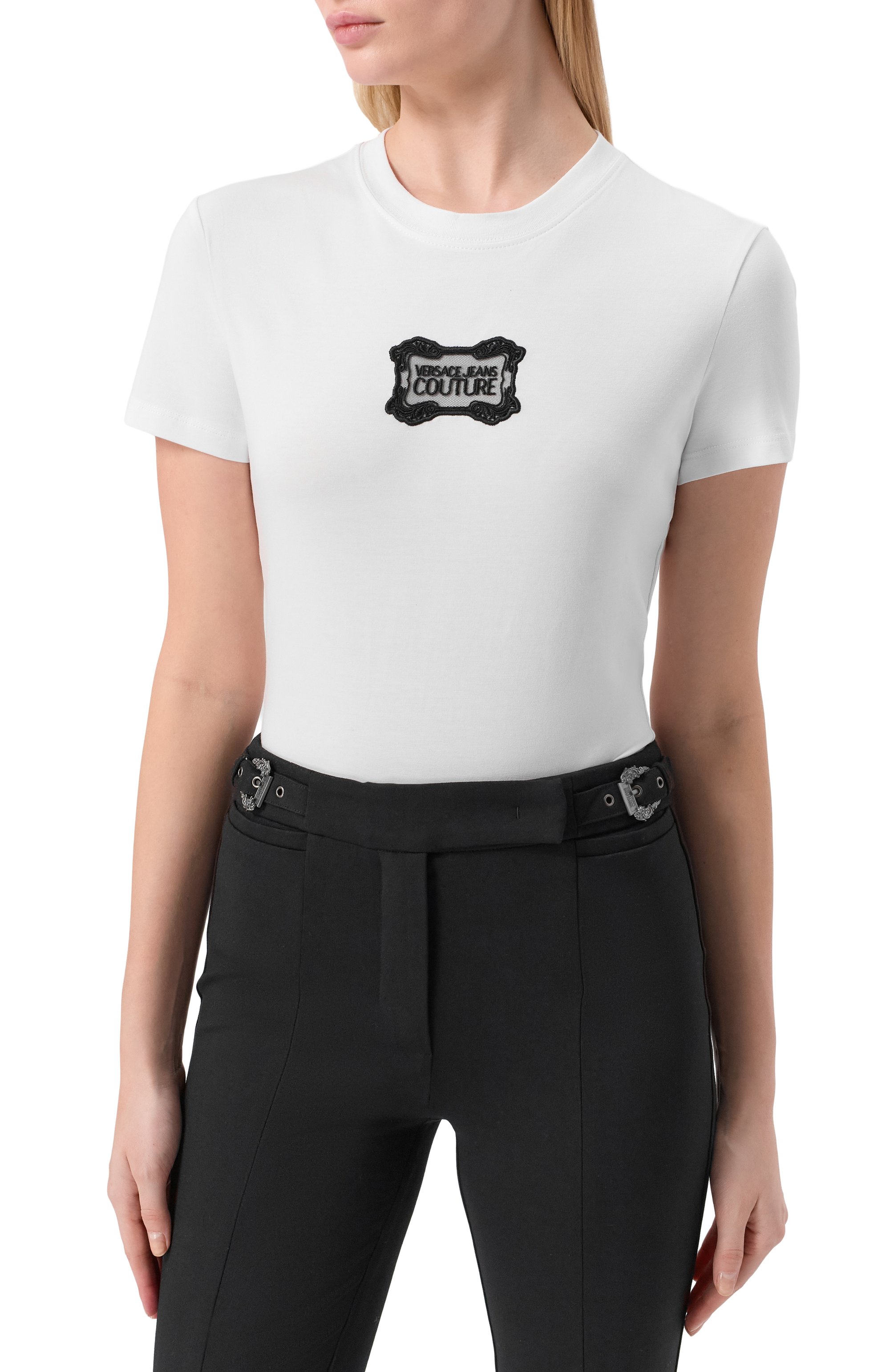 Хлопковая футболка VERSACE JEANS COUTURE, арт. 79HAHC01/CJ02C, фото 3