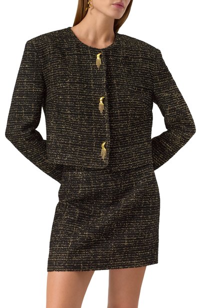 Твидовый жакет BOTROIS черного цвета по цене 17450 руб., арт. SKU5114154395, фото 3 Твидовый жакет BOTROIS, арт. SKU5114154395, фото 3