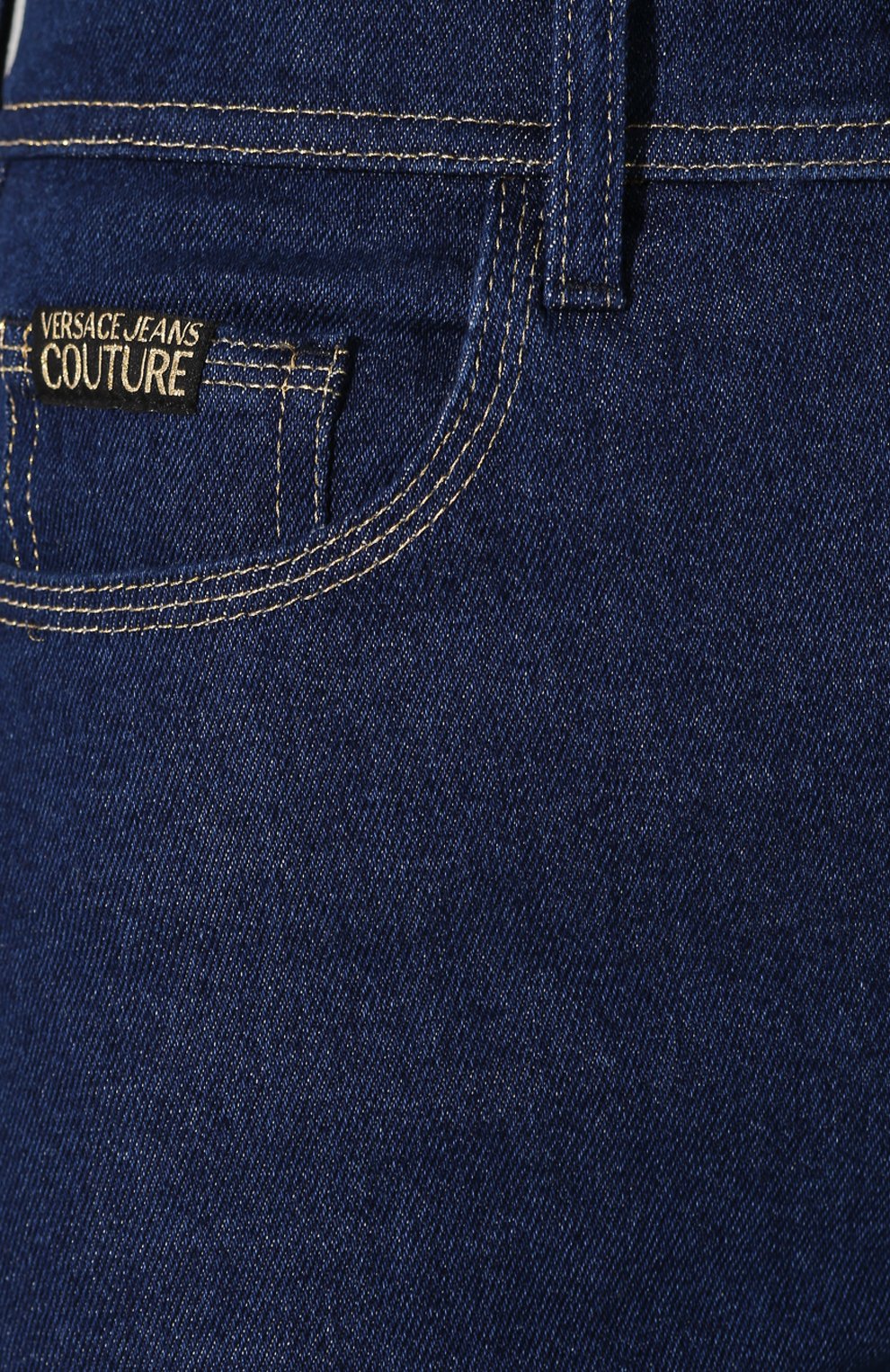 Джинсы VERSACE JEANS COUTURE синего цвета по цене 22600 руб., арт. A1HVA0TI-VDP515/A0B54, фото 5 Джинсы VERSACE JEANS COUTURE, арт. A1HVA0TI-VDP515/A0B54, фото 5
