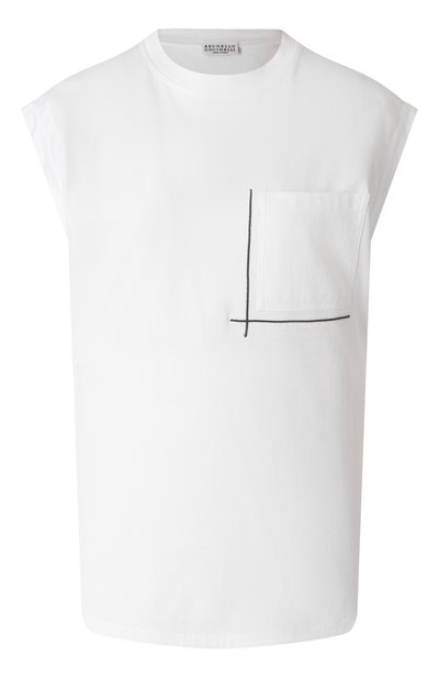 Женская хлопковая футболка BRUNELLO CUCINELLI, арт. M0T81HA830