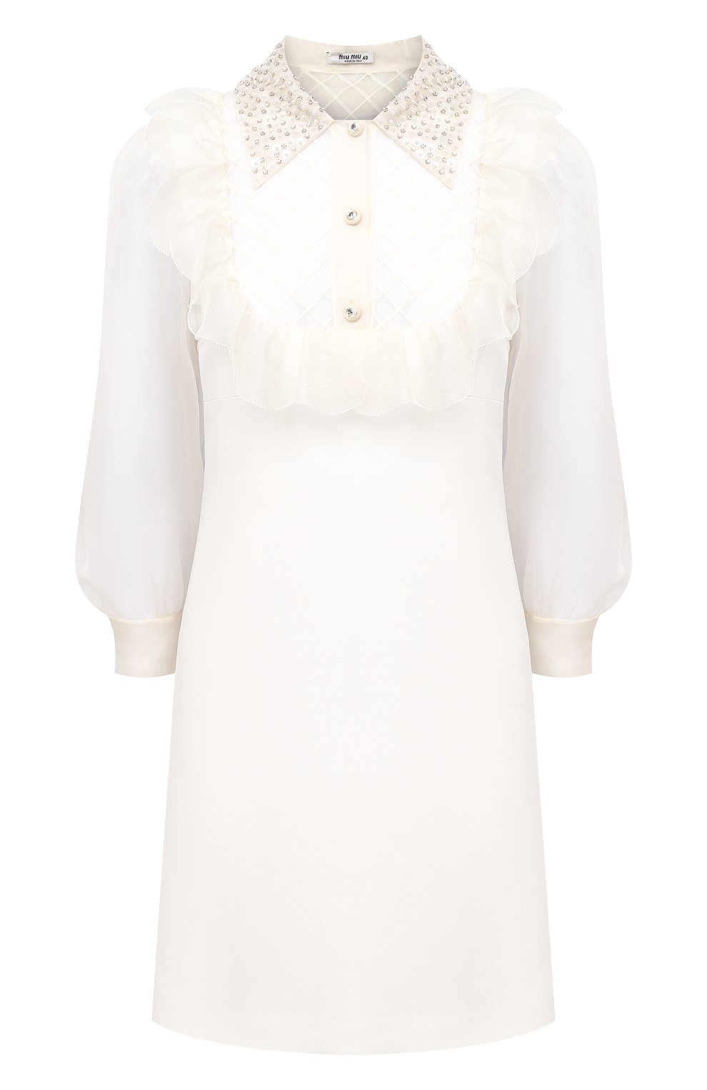 Платье из шелка и вискозы MIU MIU, арт. MF3858-1E4D-F0K74, фото 1