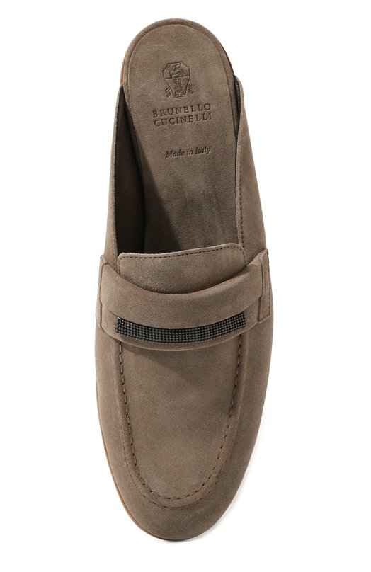 Замшевые сабо Brunello Cucinelli MZSFC2622 Бежевый  MZSFC2622 Фото 6