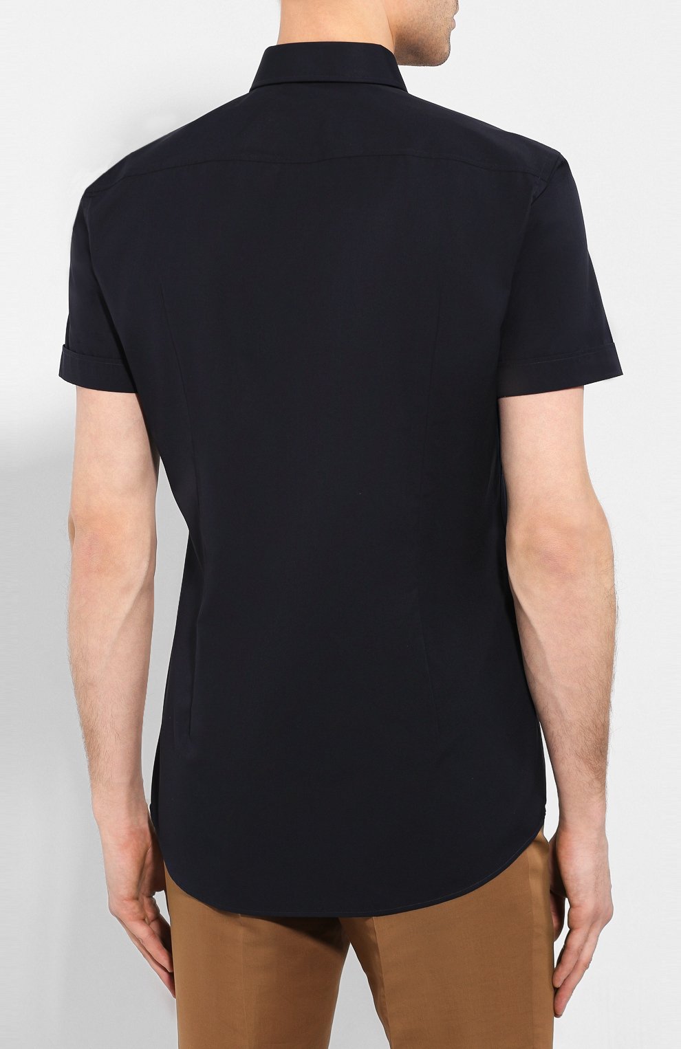 Хлопковая сорочка BOSS темно-синего цвета по цене 7300 руб., арт. 50427548, фото 4 Хлопковая сорочка BOSS, арт. 50427548, фото 4