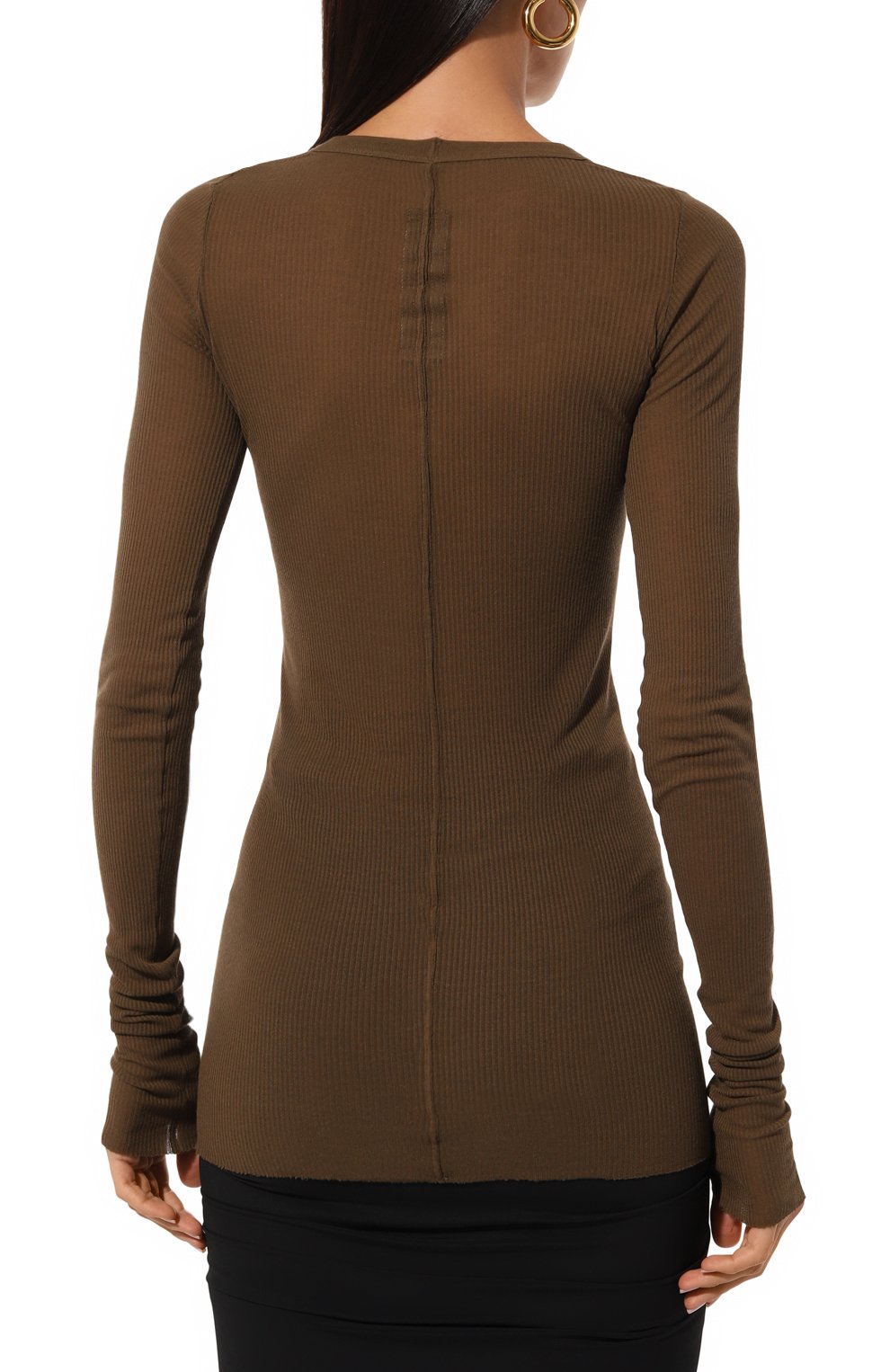 Лонгслив из вискозы и шелка RICK OWENS, арт. RP02D3202/RC, фото 4