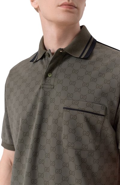 Поло GUCCI хаки цвета по цене 147000 руб., арт. 806242/XJHHQ, фото 5 Поло GUCCI, арт. 806242/XJHHQ, фото 5