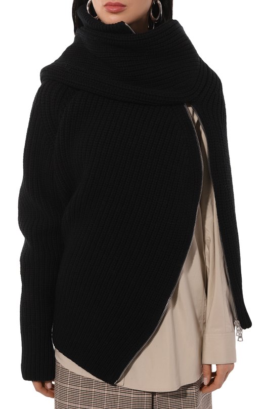 Шерстяной свитер Dries Van Noten 242-011233-9706 Чёрный  242-011233-9706 Фото 6