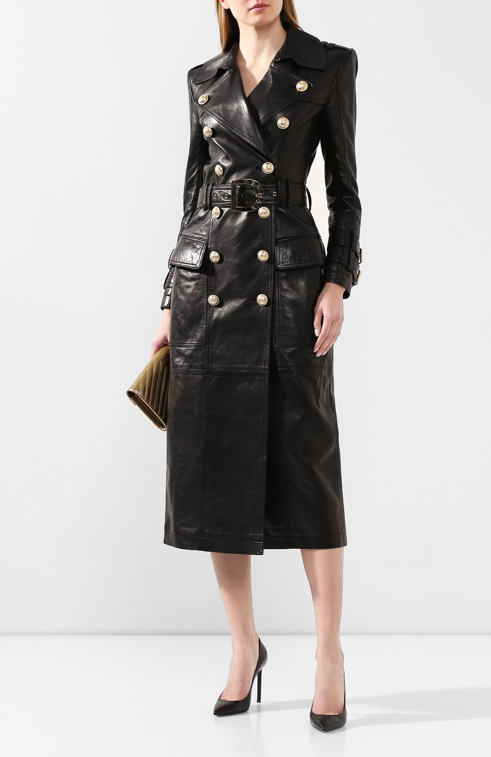 Кожаное пальто BALMAIN, арт. TF19156/L008, фото 2
