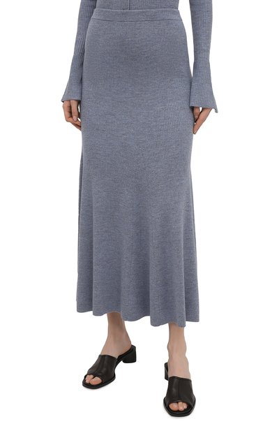 Шерстяная юбка NANUSHKA, арт. ALINA_BLUE_MELANGE W00L KNIT, фото 3