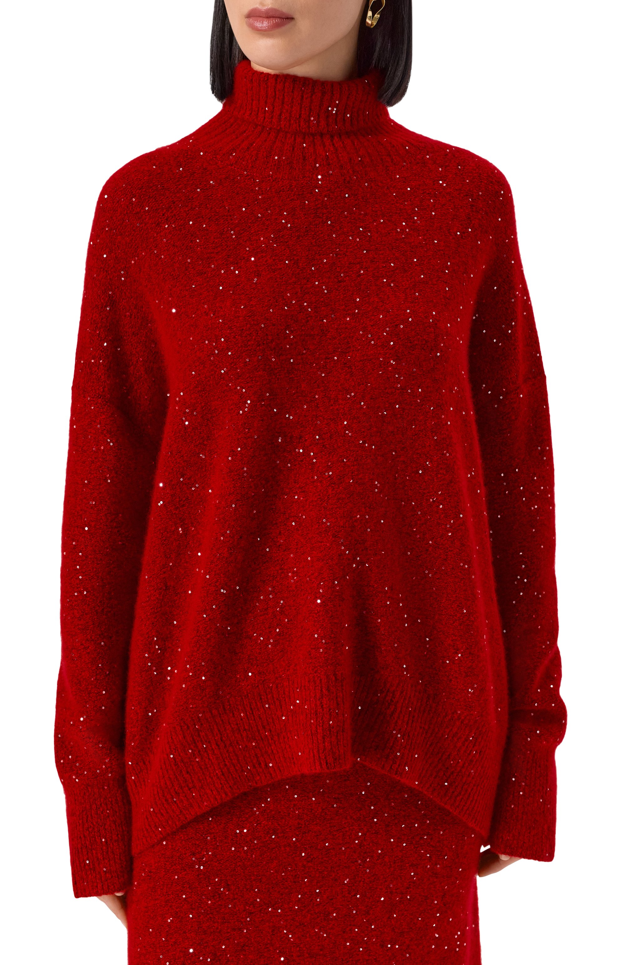 Свитер из кашемира и хлопка ADDICTED красного цвета по цене 65500 руб., арт. NY102-1, фото 3 Свитер из кашемира и хлопка ADDICTED, арт. NY102-1, фото 3