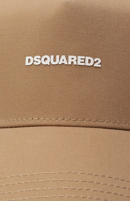 Хлопковая бейсболка Dsquared2 BCM0603/05C00001 Бежевый  BCM0603/05C00001 Фото 4