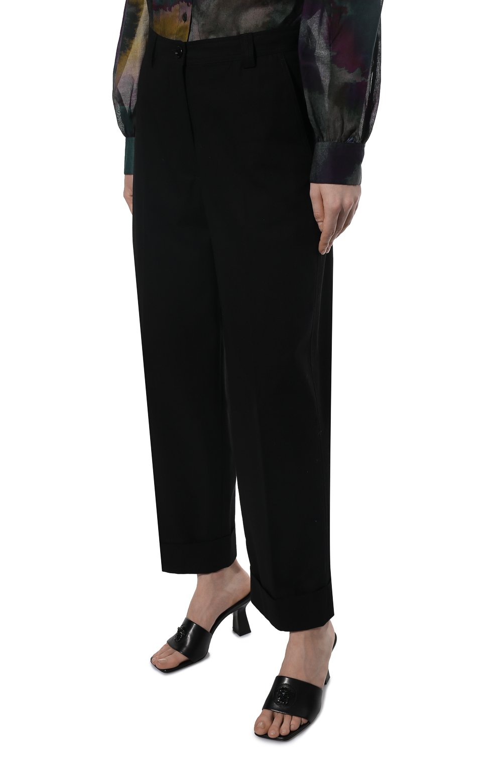 Хлопковые брюки DRIES VAN NOTEN черного цвета по цене 52900 руб., арт. 221-030906-4285, фото 3 Хлопковые брюки DRIES VAN NOTEN, арт. 221-030906-4285, фото 3