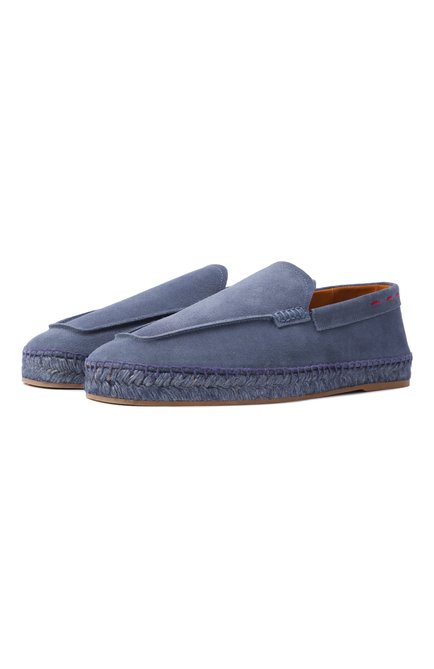 Мужские замшевые эспадрильи KITON синего цвета, арт. USSA296N0121202 | Фото 1 (Нос: Не проставлено; Материал сплава: Проставлено; Материал внешний: Натуральная кожа; Материал внутренний: Натуральная кожа)