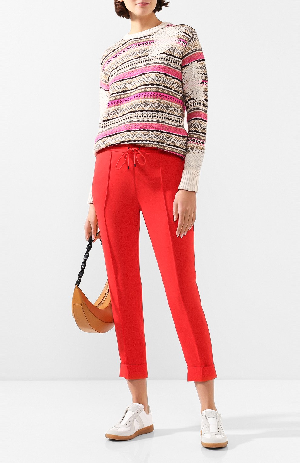 Брюки KENZO красного цвета по цене 29800 руб., арт. FA52PA1675AM, фото 2 Брюки KENZO, арт. FA52PA1675AM, фото 2