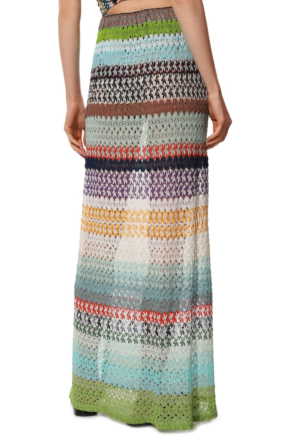 Юбка из вискозы MISSONI разноцветного цвета по цене 83400 руб., арт. MS22SH03-BR00HJ/SM89U, фото 4 Юбка из вискозы MISSONI, арт. MS22SH03-BR00HJ/SM89U, фото 4