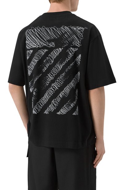 Хлопковая футболка OFF-WHITE, арт. 0MAA120F25JER00M, фото 4