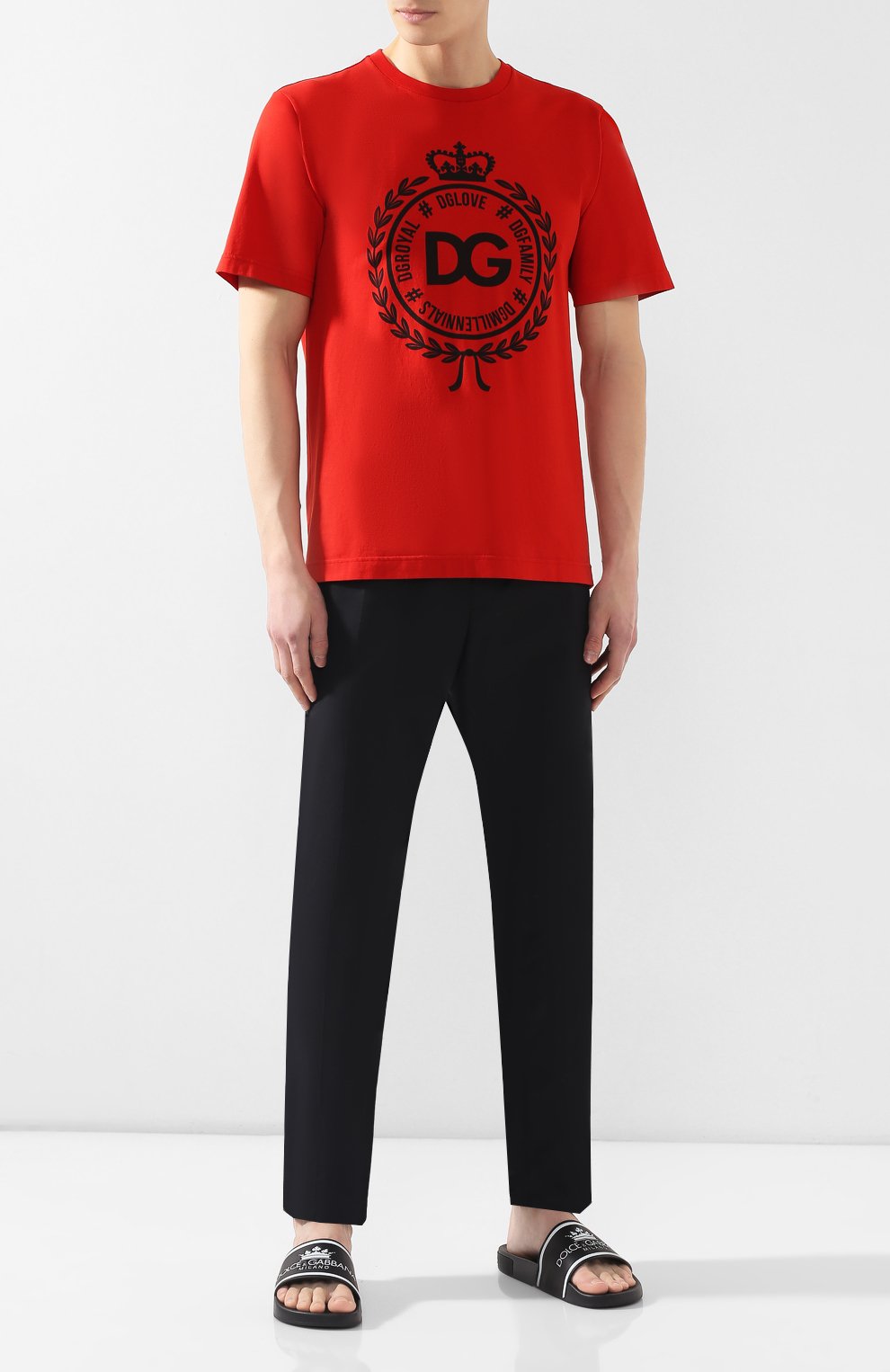 Кожаные шлепанцы saint barth DOLCE & GABBANA, арт. CS1646/AZ578, фото 2