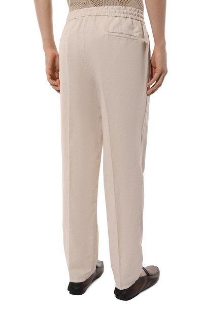 Брюки изо льна и хлопка BRUNELLO CUCINELLI, арт. M291DE1710, фото 4