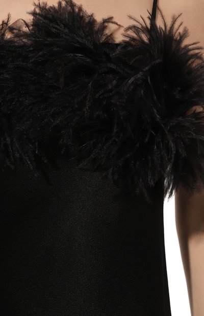 Атласное платье с отделкой перьями ANTONELLI FIRENZE, арт. L6735/794, фото 5