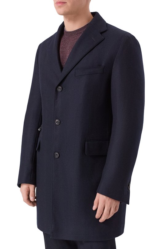 Шерстяное пальто Corneliani 261590-2612500 Синий  261590-2612500 Фото 6