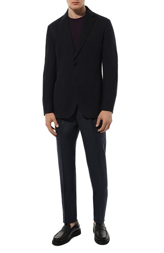 Пиджак из шелка и хлопка Brioni UJIJ0L/P0608 Синий  UJIJ0L/P0608 Фото 2