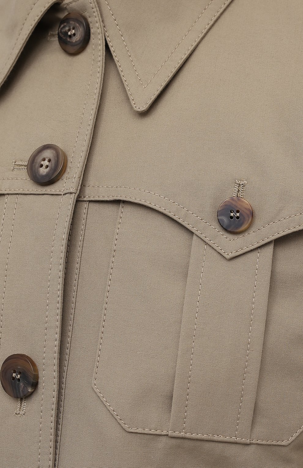 Хлопковая куртка CHLOÉ зеленого цвета по цене 217000 руб., арт. CHC21SVE04047, фото 5 Хлопковая куртка CHLOÉ, арт. CHC21SVE04047, фото 5