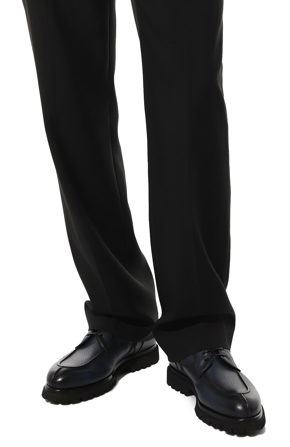 Кожаные ботинки MVST темно-синего цвета по цене 87350 руб., арт. 7467011.31730500, фото 3 Кожаные ботинки MVST, арт. 7467011.31730500, фото 3