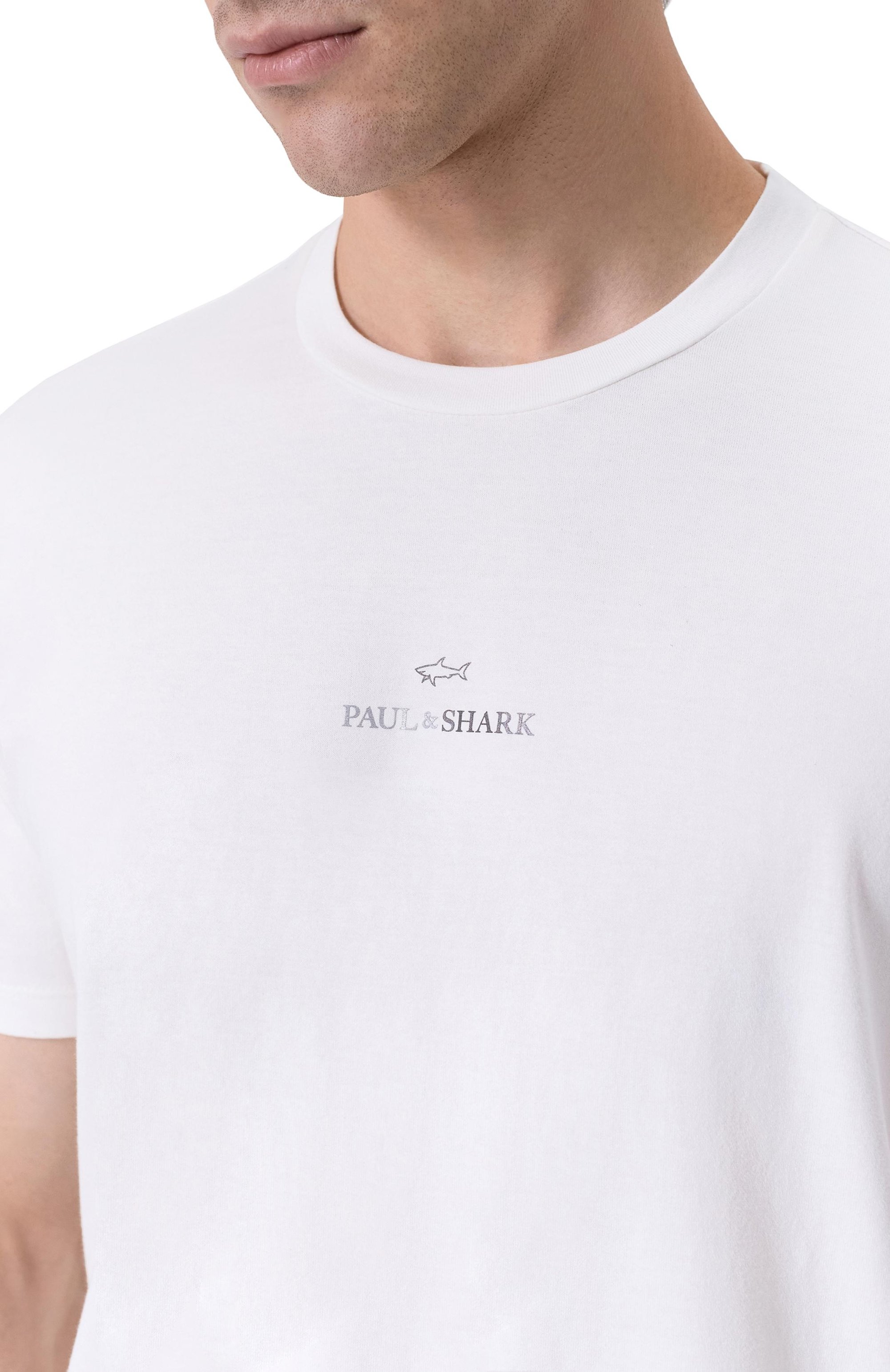 Хлопковая футболка PAUL&SHARK белого цвета по цене 24550 руб., арт. 26411040, фото 5 Хлопковая футболка PAUL&SHARK, арт. 26411040, фото 5