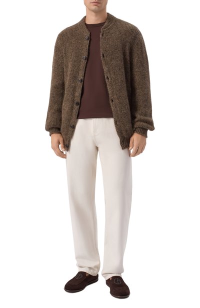Шерстяной кардиган GIORGIO ARMANI коричневого цвета по цене 269500 руб., арт. GM004723/AF30082, фото 2 Шерстяной кардиган GIORGIO ARMANI, арт. GM004723/AF30082, фото 2