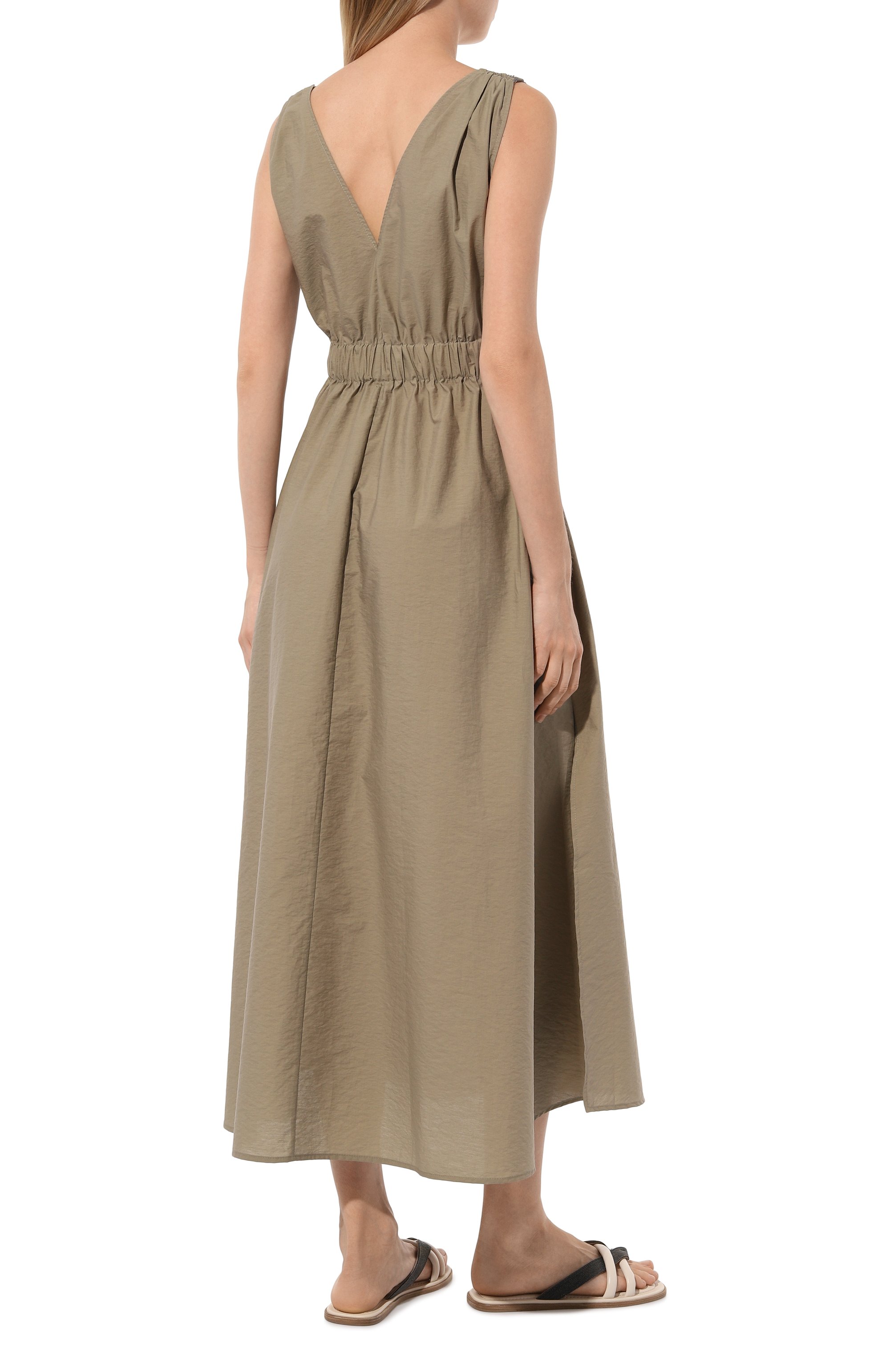 Хлопковое платье BRUNELLO CUCINELLI, арт. M0F79A5092, фото 4