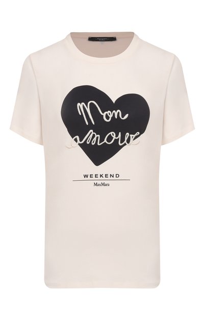 Женская хлопковая футболка WEEKEND MAX MARA, арт. VELL0
