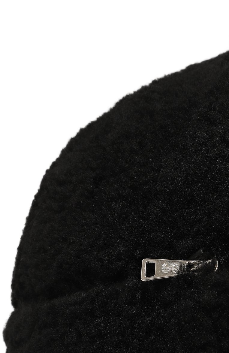 Детского шапка со съемными ушками YVES SALOMON ENFANT черного цвета, арт. 23WEA602XXMECL | Фото 5 (Региональные ограничения белый список (Axapta Mercury): Не проставлено; Нос: Не проставлено)