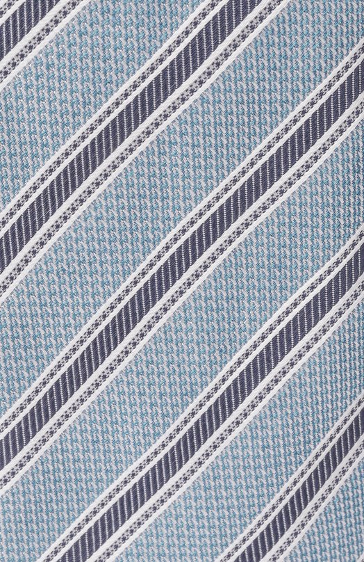 Галстук из шелка и льна Canali 18/HJ04572 Голубой  18/HJ04572 Фото 4