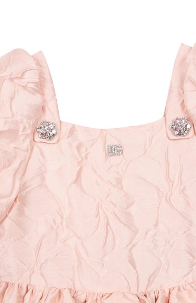 Платье DOLCE & GABBANA светло-розового цвета по цене 163500 руб., арт. L54DP6/HJMQ0_001, фото 3 Платье DOLCE & GABBANA, арт. L54DP6/HJMQ0_001, фото 3