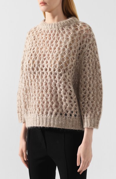 Свитер BRUNELLO CUCINELLI бежевого цвета по цене 113000 руб., арт. M9F386200, фото 3 Свитер BRUNELLO CUCINELLI, арт. M9F386200, фото 3