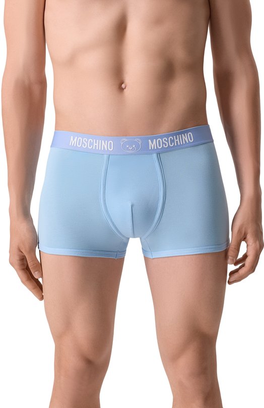 Хлопковые боксеры Moschino A1302/4410 Голубой  A1302/4410 Фото 2