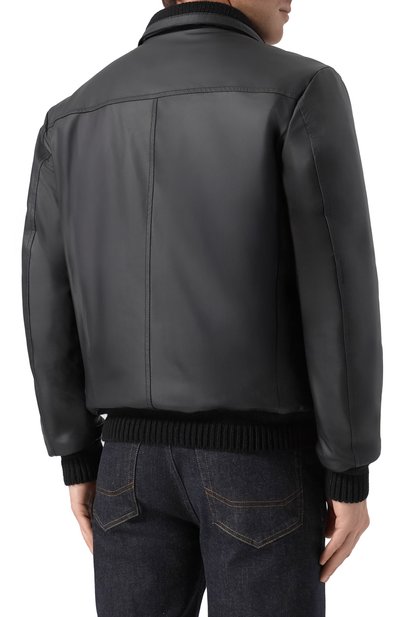 Кожаный бомбер KITON, арт. UW2239V0416H20, фото 4