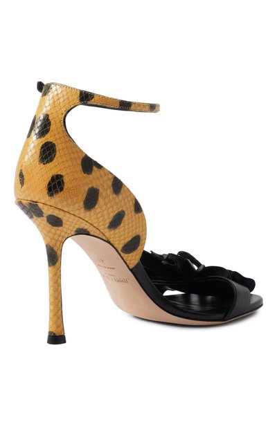 Кожаные босоножки coko 100 JIMMY CHOO желтого цвета по цене 138500 руб., арт. C0K0100KTB, фото 5 Кожаные босоножки coko 100 JIMMY CHOO, арт. C0K0100KTB, фото 5