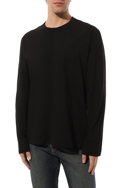 Хлопковый лонгслив JAMES PERSE, арт. MLJ3351/BLK, фото 3